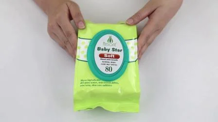 Toallitas húmedas orgánicas biodegradables para bebés para el cuidado personal de una muestra gratuita